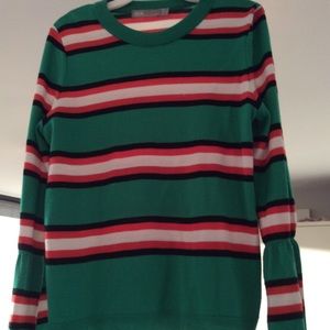 Green stripe sweater